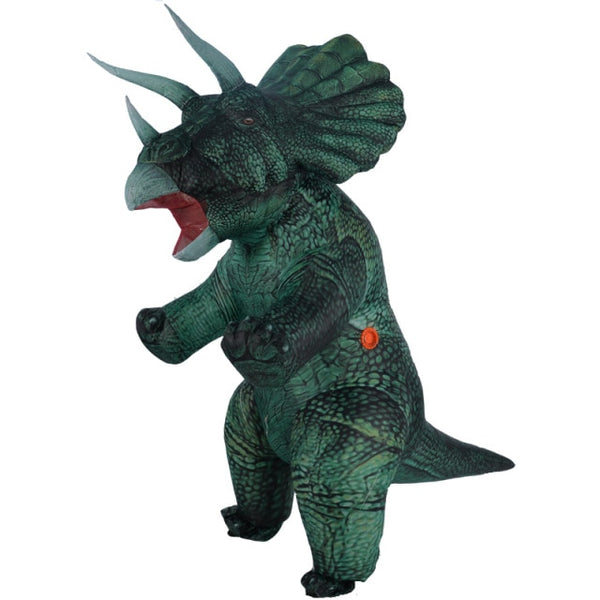 Newest Cosplay Inflatable Dinosaur Triceratops Ride on TREX Animal Mascot Anime for Adult Men Women Fancy suit Halloween Costume