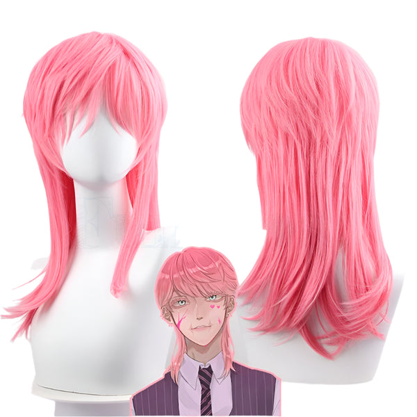 Tokyo cos Revengersrs Sanzuzu Haruchiyoyo Cosplay Wig Pink Wig Haruchiyoyo Akashihi Heat Resistant Fiber Hair Free Wig Cap Women Man Halloween