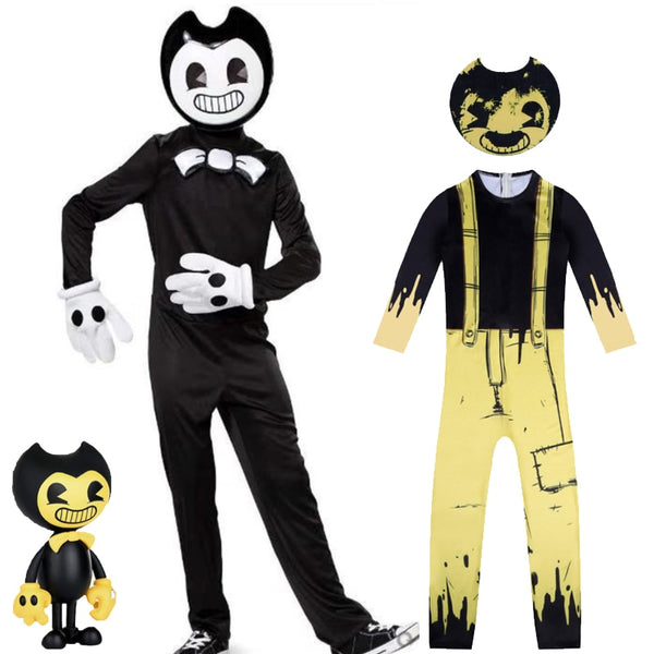 Kids Boys Girls Anime Game Disfracesces Jumpsuit Mask Outfit Halloween Cosplay Costumes Party Pretending Role Play Dress Up Suit