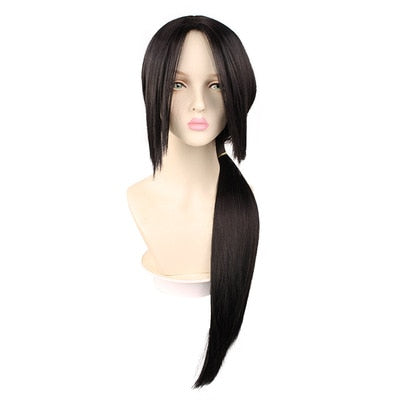 Uchihaha Itachihi 80cm Long Black Straight Synthetic Cosplay Wig Skunksks Aph Wang Yao Anime Heat Resistant Wigs + Wig Cap