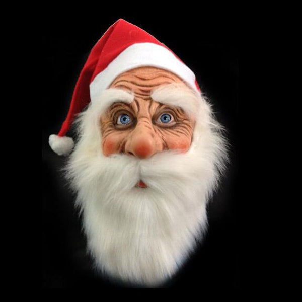 Frohe Weihnachten Weihnachtsmann Latex Maske Outdoor Ornamen Süßes Weihnachtsmann Kostüm Maskerade Perücke Bart verkleiden sich Weihnachtsfeier