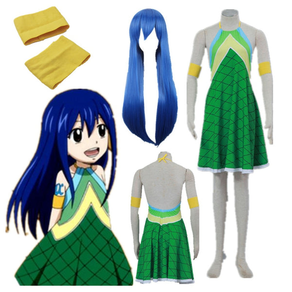 Anime Fairy cosplay Tail Wendy Marvell Halloween Cosplay Costume Green Dragon Scales Version Halloween
