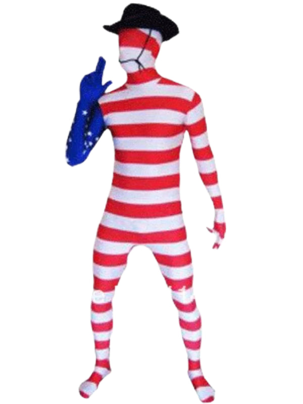 Flag of oh America a Fullbody Spandex Zentai Suit