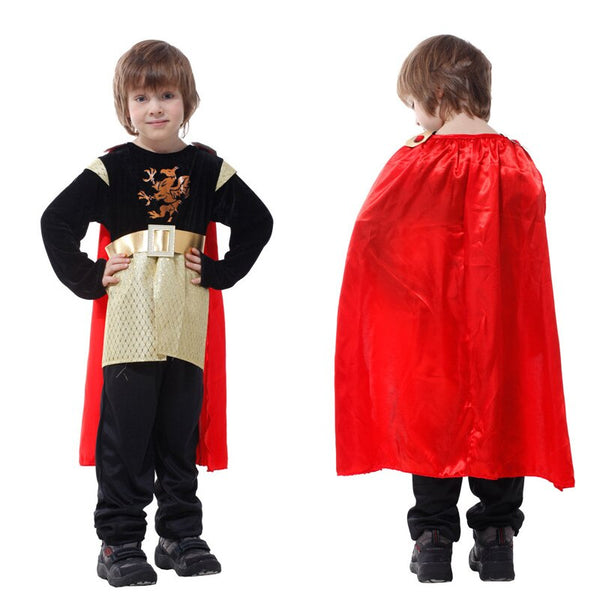 Halloween Medieval Roman Royal Knight Warrior Cosplay Costume For Boy Girls Carnival European Soldier Cloak