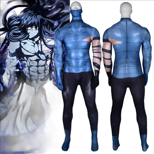 Anime Bleaches Mugetsu/Ichigo Cosplay Costume Zentai Bodysuit Adults One-Piece Tight Suit Jumpsuits