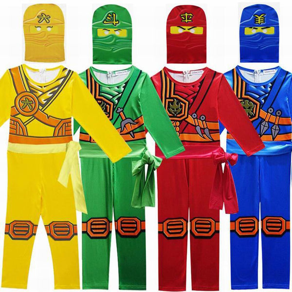 Phantomom Ninjas Kids boy girl Cosplay Costume, Halloween Costume for Kids Ninja Cosplay Superhero Combination Tight Sets