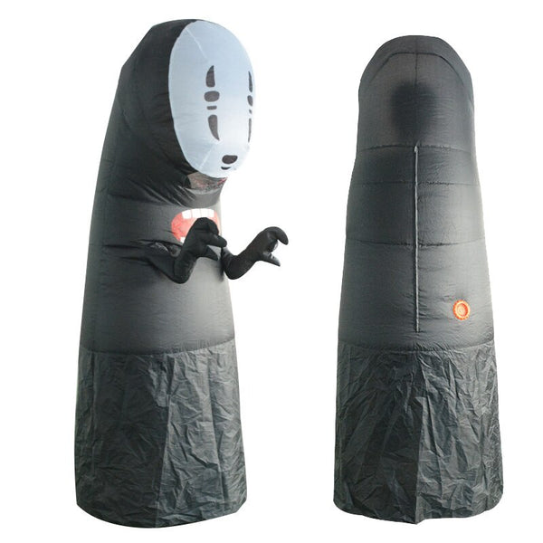 No Face Man Anime Miyazaki Hayao Spirited Away Kaonashi Cosplay Full Set Halloween Lustiges Kostüm Aufblasbares Kleidungsstück