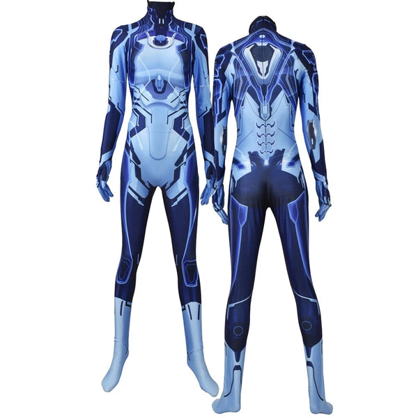 Adults Kids Halo Cortanana Cosplay Costume Game Female Woman Girls Superhero Tight Zentai Suit Halloween Bodysuit