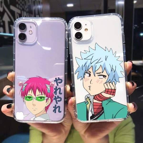 Handyhülle für iPhone 12 Pro 11 13 XS MAX X XR SE 2020 7 8 Plus Japan Anime The Disastrous Life of Saiki K Clear Soft Capa