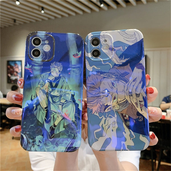 Jujutsu cos Kaisen Anime Itadori Yuji Ryomen Sukuna Phone Case for iphone 13 12 Pro 11 X Xs Max XR 7 8 Plus SE2 Blu-ray Soft Cover