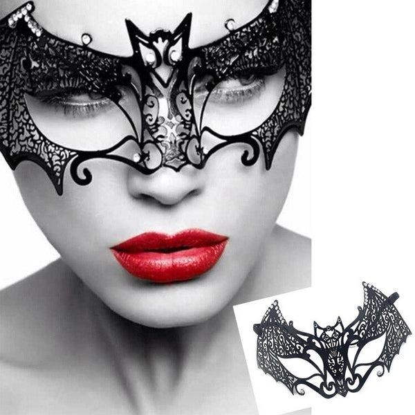 Damen Half Face Metall Diamant Metall Maske Prinzessin Party Requisiten Kostüm Halloween Urlaub Maskerade Sexspielzeug Performance Requisiten