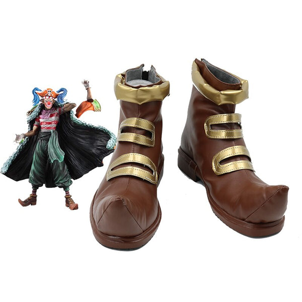 One P Piece Clown Buggygy a Joker Cosplay Shoes Boots Halloween Costume Accessory Props