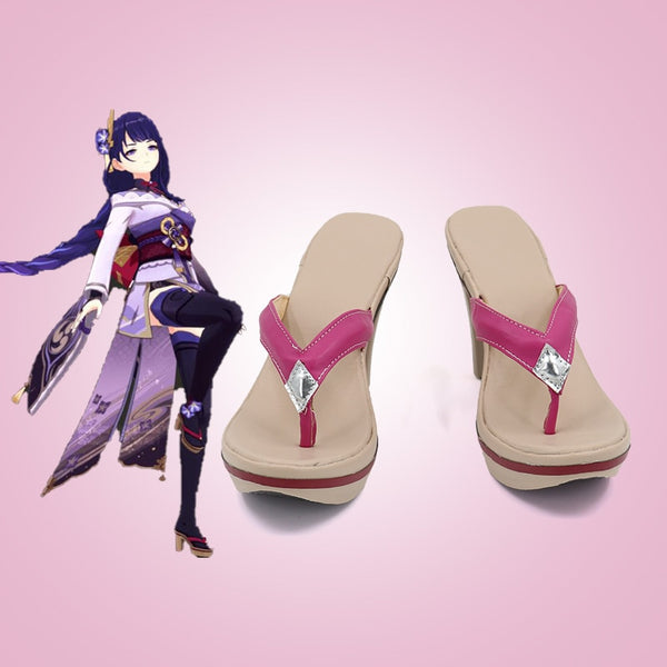 Genshing and Impacts Raidenen Shogunun Baalal Cosplay Shoes Girls Adult Halloween Party Fancy Game Boots Christmas Carnival Cosplay Shoes