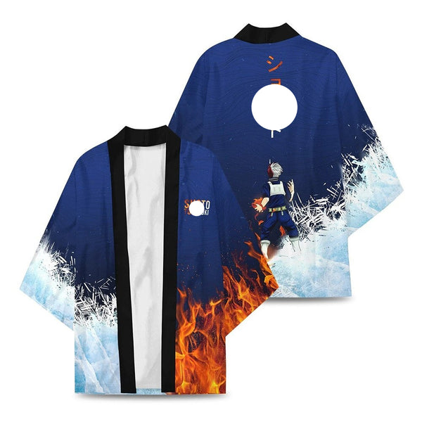 Anime My Hero A Academiaia Cloak Kimono Cardigan Robe Cospaly Costume Print Casual Coat
