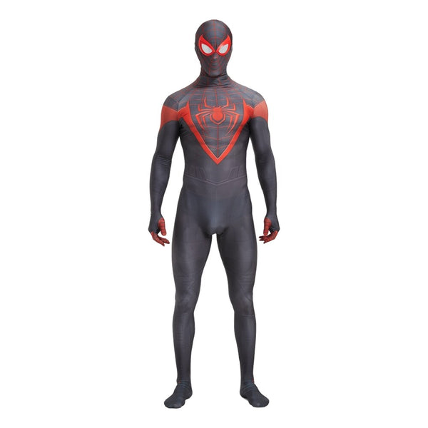 PS5 Spider Costume Superhero Movie Halloween Costumes for Adult Children Anime Cosplay Boys Black Spider Suit Lycra Zentai Suit