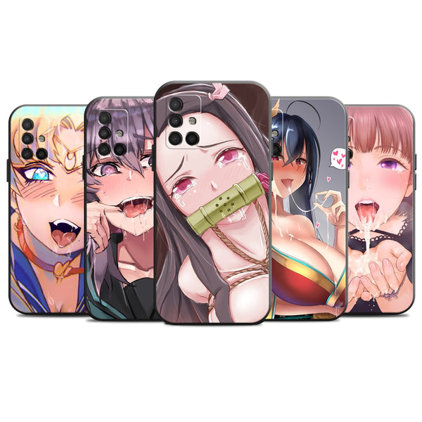 Climax face anime woman New Phone Case for Samsung A21S A217F A315F A31 A52S A52 A72 A32 A22 A42 M42 5G 4G Liquid Silicone Cover