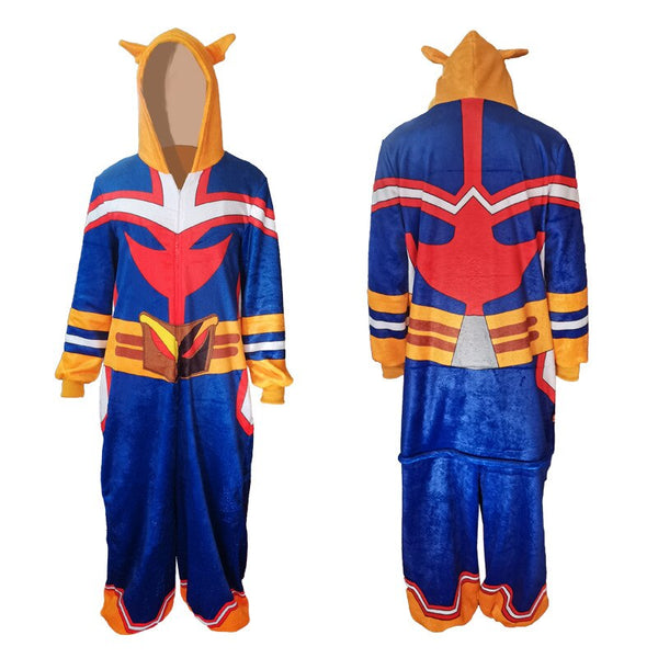 All Might My Hero Academia Anime Cosplay Costume Jumpsuit Pajamas Halloween Costumes For Women Men Bathing Robe Christmas Gift