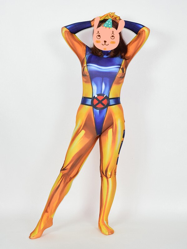 Adults Kids Jean Grey Cosplay Costume Female Woman 90s X-Men Superhero Halloween Girls Zentai Bodysuit