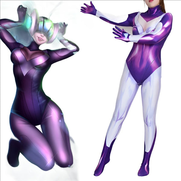 Adults Kids DJ Sonana LOLs Cosplay Costumes Game Superhero Tight Zentai Suit Halloween Bodysuit