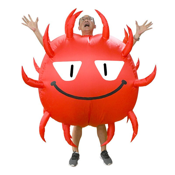 2022 Adult New Red Inflatable Clothing Halloween Makeup Ball Funny Props Inflated Costume Anime Cosplay Halloween Party Suit