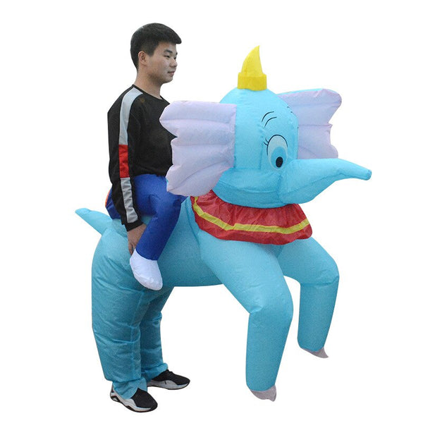 Christmas Inflatable Riding Elephant Cosplay Dress Up New Strange Toys Inflatable Clothes Party Spoof Props