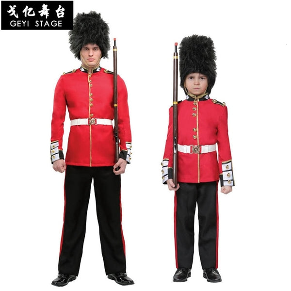 Halloween Costume For Man Kids British Royal Guard Uniform Boys Cosplay Costume American Soldier Uniform Party Performance