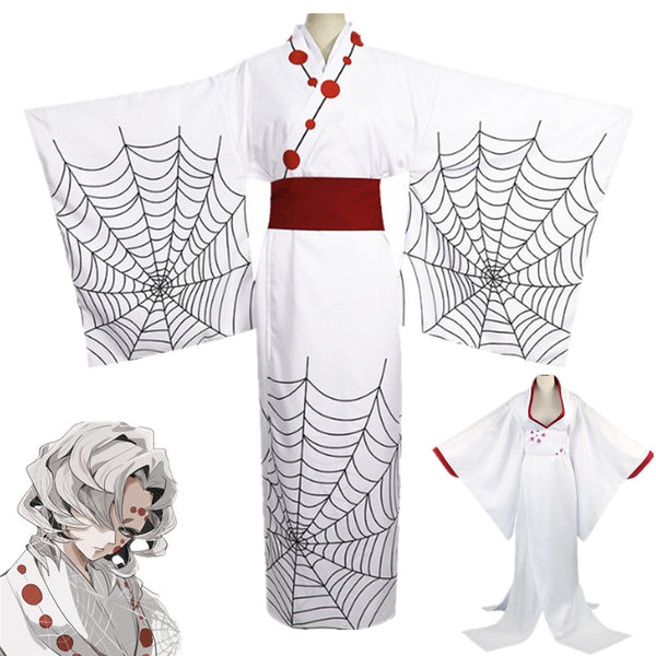 Anime Demon Slayer Kimetsu no Yaiba Spinne Rui Mutter Cosplay Kostüm Halloween Party Kimono Full Set Kleidung