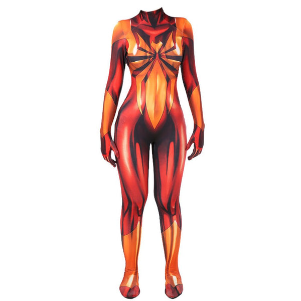 Mary Jane Kostüm Cosplay Spandex 3D gedrucktes Kostüm Halloween Cosplay Ganzkörper-Zentai-Anzug für Mädchen/Frauen