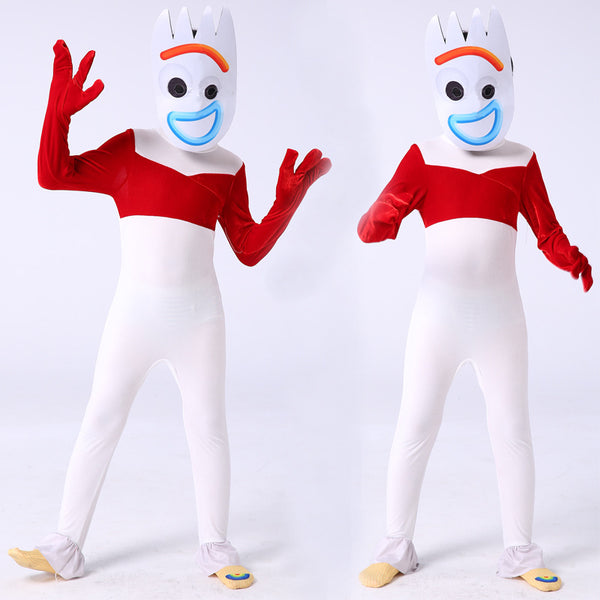 Toy Cosplay Story Fogg Forky Overalls Cosplay Kostüm Erwachsene Anime Set Weihnachten Kinder Festival Rollenspiele Performance Strumpfhosen Kleidung
