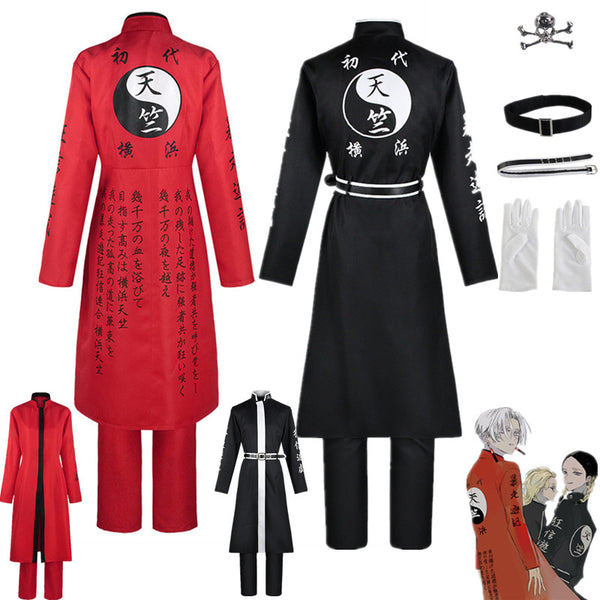 Tokyo Anime Revengersrs Kurokawawa Izanana Rindodo Haitanini Cosplay Costume Trench Print  Halloween Carnaval Party Red Black Uniform