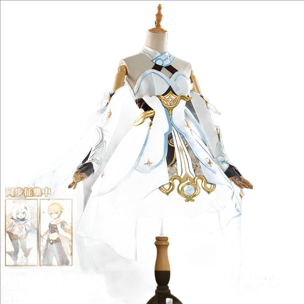 Anime Game Genshing and Impacts a Traveler Luminene a Battle Uniform Daily a Lolita Shiny Dress Cosplay Costume Halloween