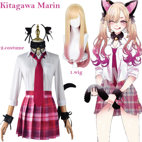 My Dress Up Anime Darling Cosplay Sets Kitagawa Marin Character Outfit Cat Ears Japanese Style Comic Costume