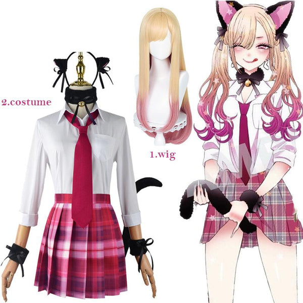 My Anime Dress is Up My Darling Cosplay Sets Kitagawawa Marinin Character Outfit Cat Ears Japanese Style Comic Costume