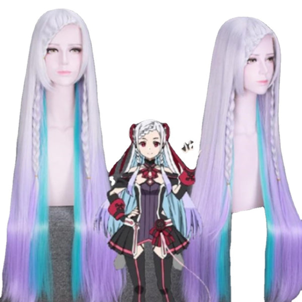 Braid Long Straight Wig Anime Sword Art Game Online Yuna Cosplay Costume SAO Heat Resistant Synthetic Hair Women Cosplay Wig