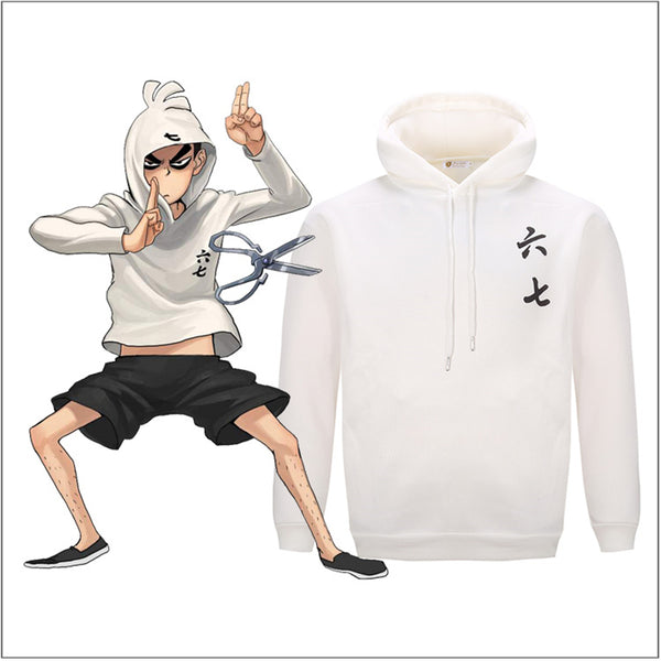 Anime Scissor Seven Killer Cosplay White Hoodie Costume Pullover Hooded Sweatshirt Halloween Outfits Adult Women Men