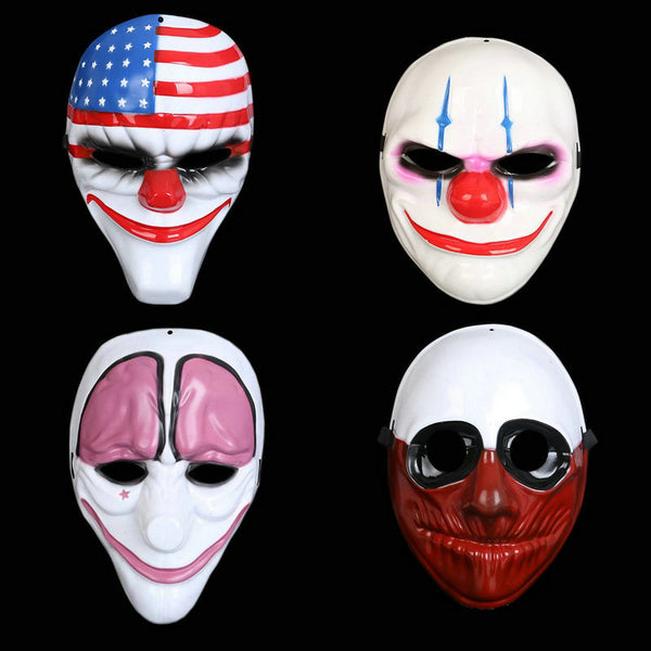 Halloween US Flag Clown Masks Masquerade Party Scary Clowns Carnival Mask Pay and day 2 Horrible Funny Pay Day Mask Prop Supplies