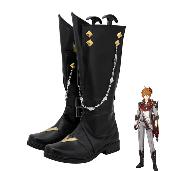 Genshing and Impacts Tartagliaia Shoes Cosplay Men Boots