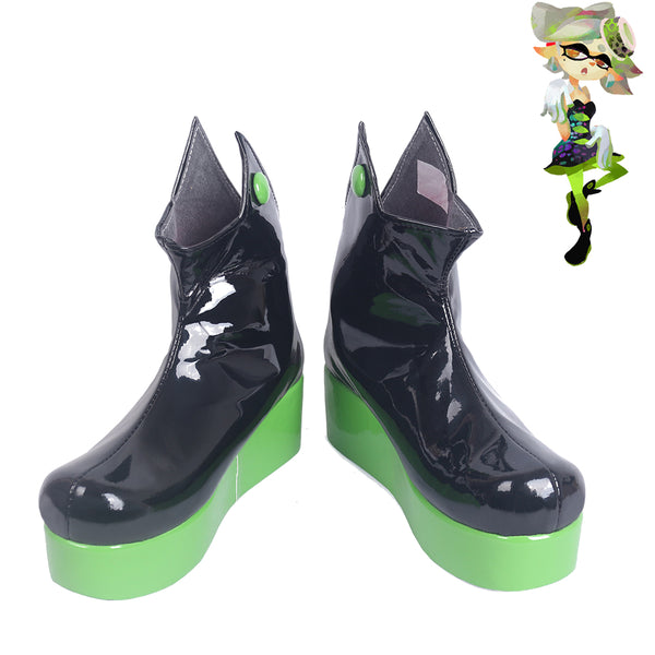 Splatoon Cosplay Shoes Women Green Boots