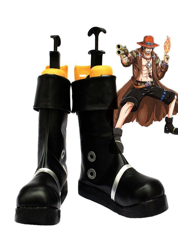 One Piece Anime Portgas D Ace Cosplay Shoes Boots Custom Made