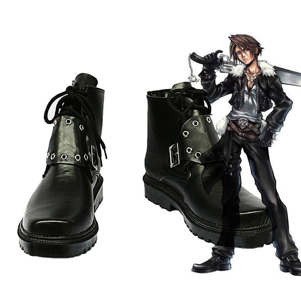Final Cosplay Fantasy VIII FF8 Squall Leonhart Cosplay Shoes Boots Custom Made