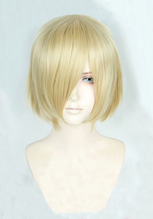 Anime Yuri!!! on Ice Yuri Plisetsky Yurio Short Blonde Heat Resistant Cosplay Wig