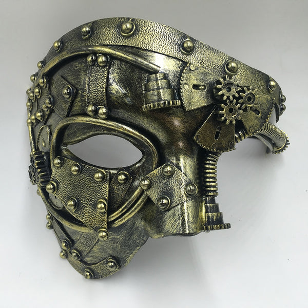 Steampunks Phantomom Masqueradede Cosplay Mask Ball Half Face Men Punk Costume Halloween Party Costume Props